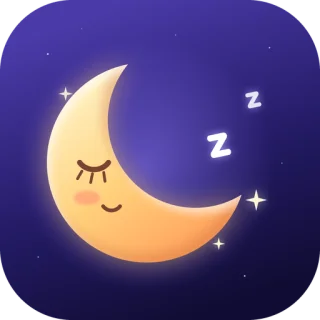 Slpy app icon: a smiling crescent moon